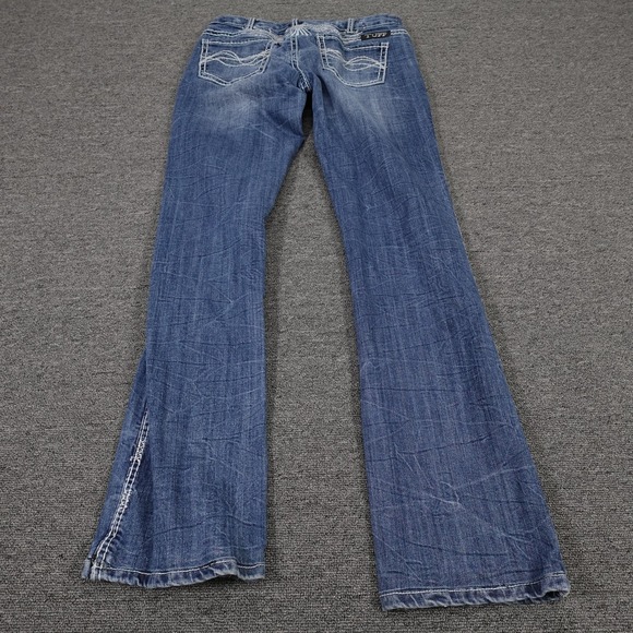 Cowgirl Tuff Co Freedom Jeans Womens 28 Blue Medium Wash Mid Rise Bootcut 28x35 - Picture 5 of 10